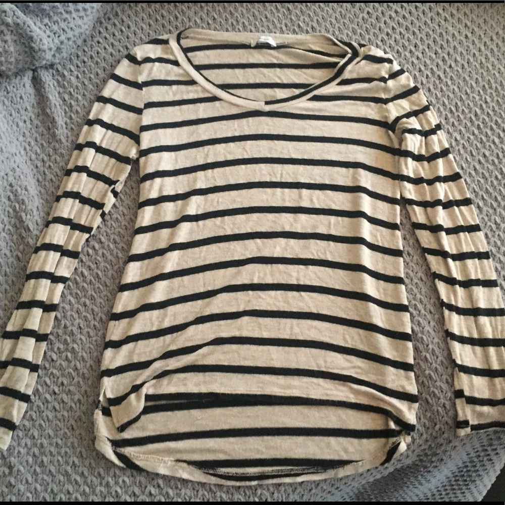 Black and Cream Long Sleeve